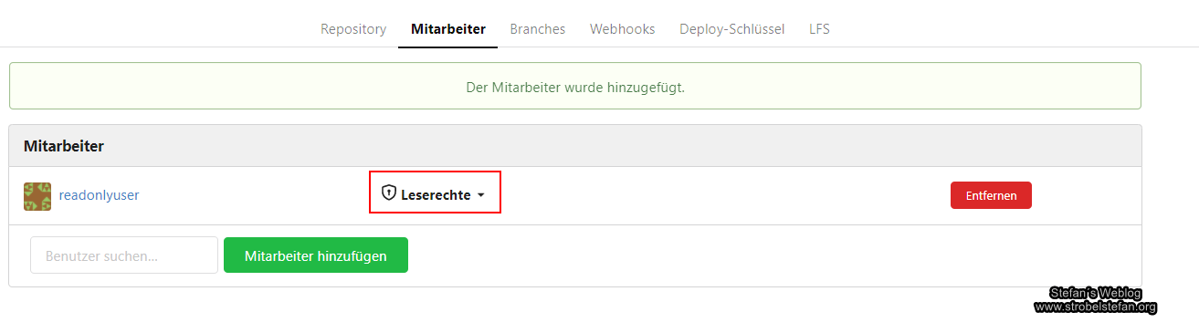 Read-Only-Benutzer nur Leserechte gewähren