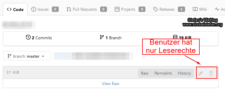 Read-Only-User hat nur Lesezugriff, er kann keine Dateien ändern. Die Option ist nicht verfügbar.