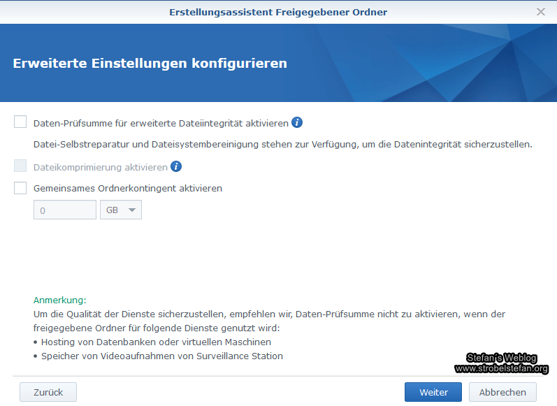 Synology - Gemeinsamer Ordner