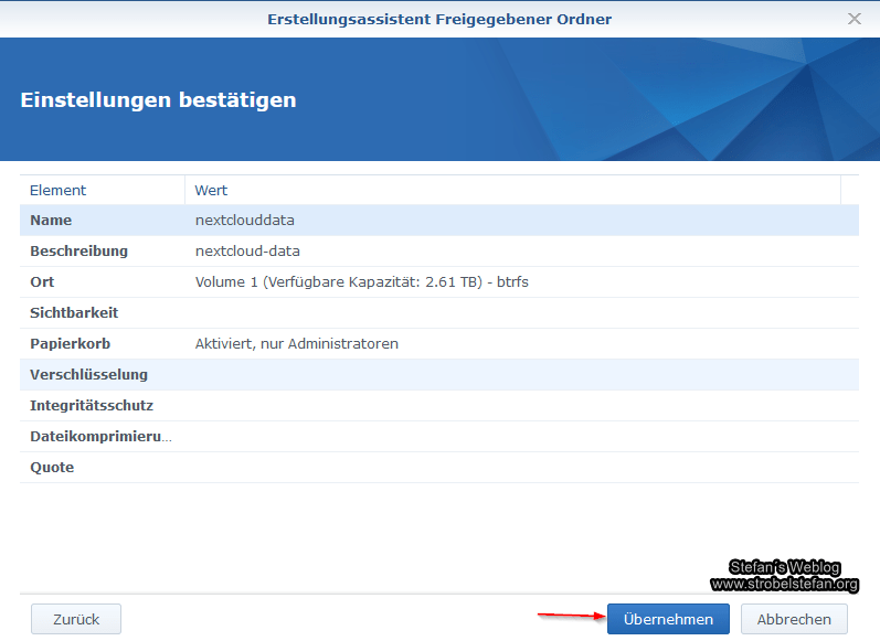 Synology - Gemeinsamer Ordner
