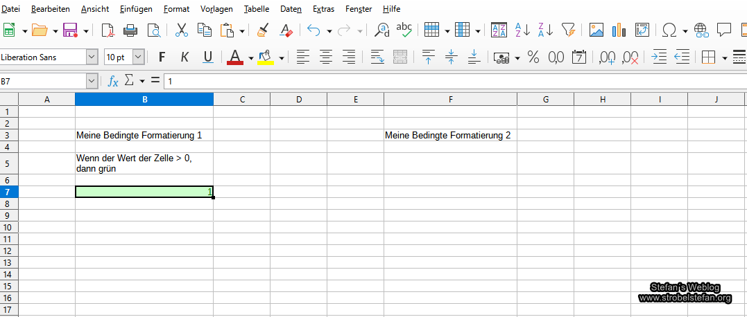 LibreOffice Calc - Bedingte Formatierung kopieren