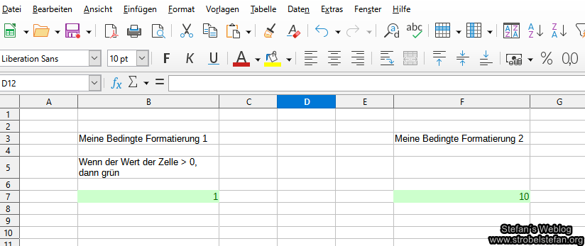 LibreOffice Calc - Bedingte Formatierung kopieren