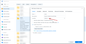 Synology NFS Share