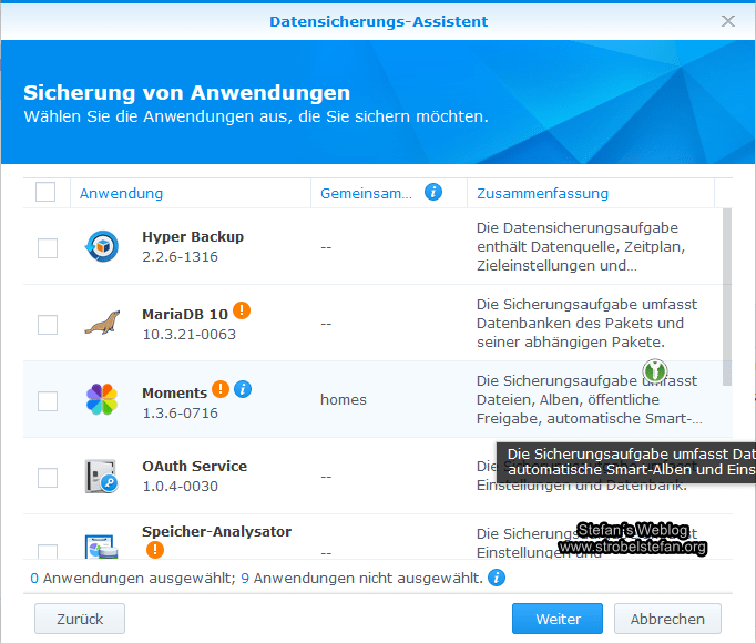 Synology rsync-Backup