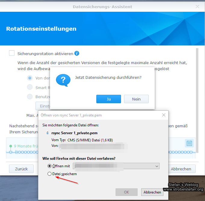 Synology rsync-Backup