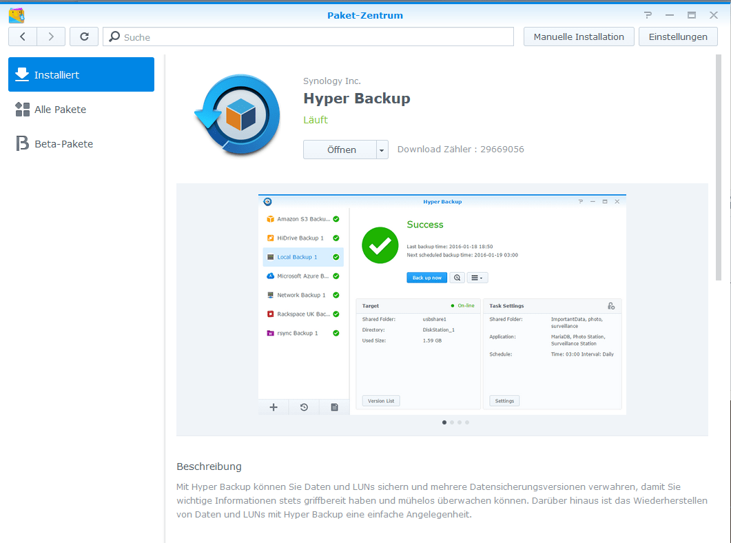 Synology - Hyper Backup