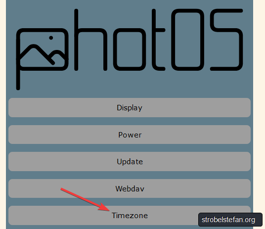 photOS - Zeiteinstellungen