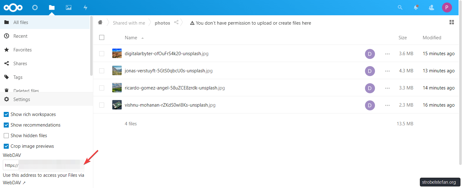 Nextcloud - Ordner freigeben