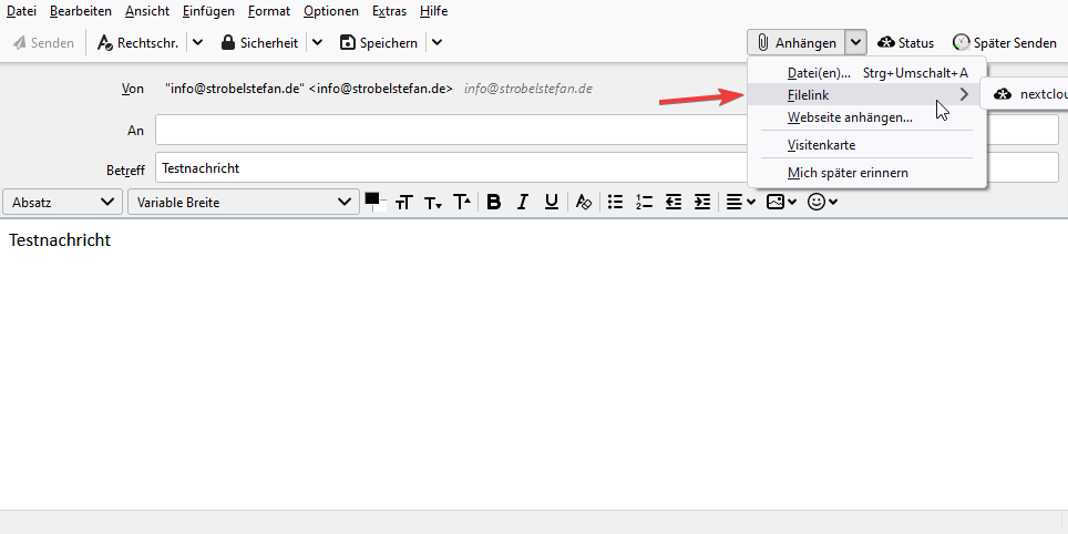 *cloud - Nachricht verfassen