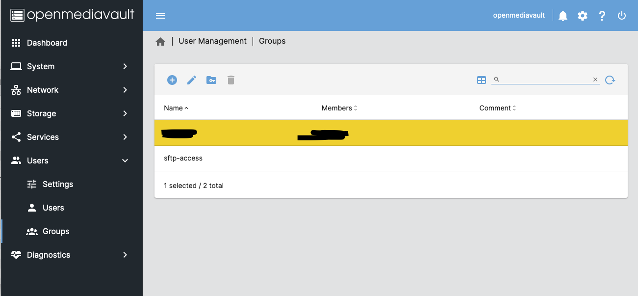 omv - Group Management