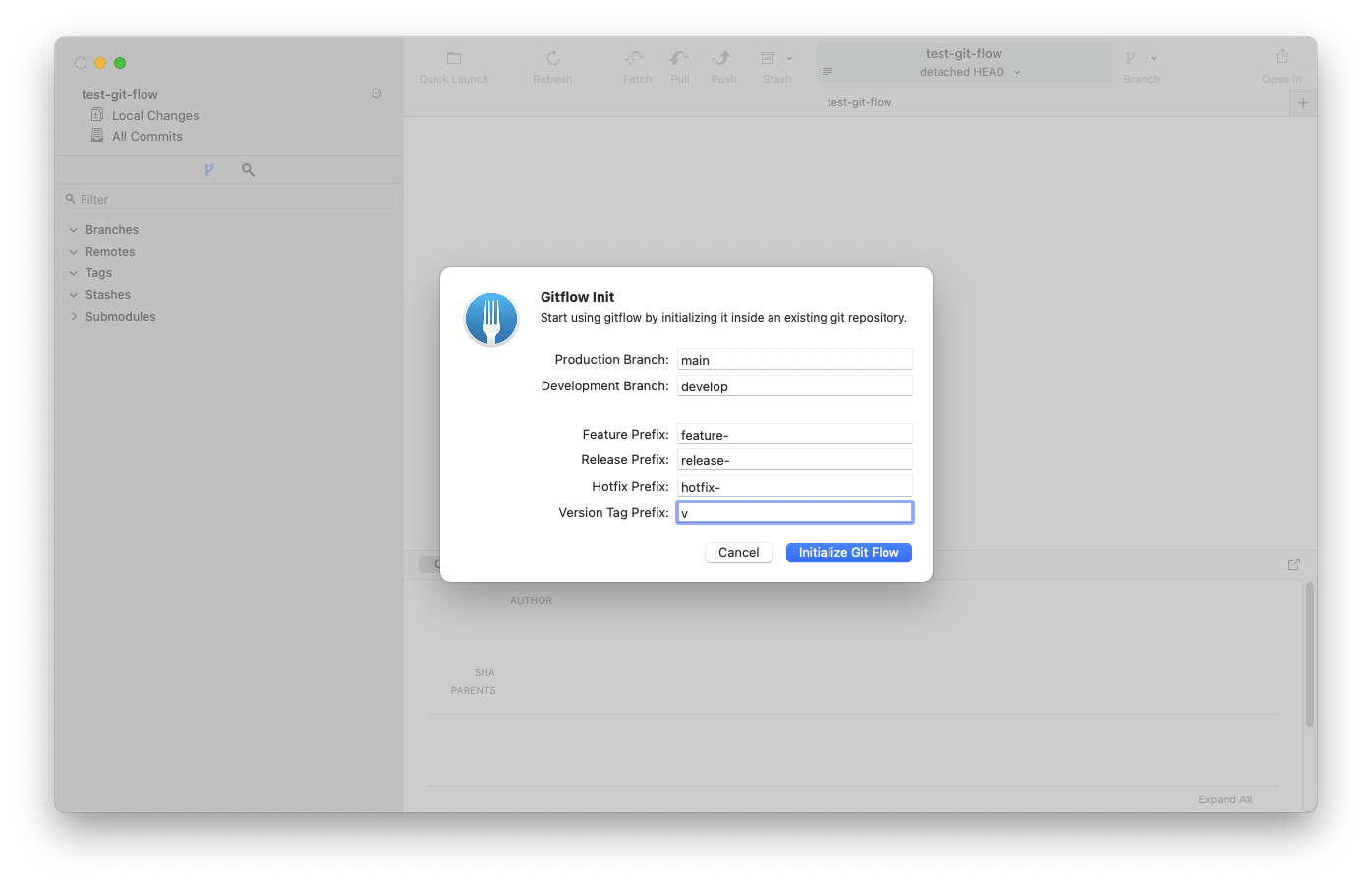 git-flow - Metainformationen