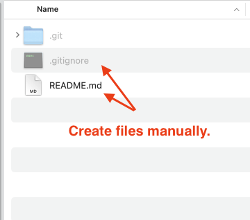 .gitignore & README anlegen