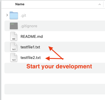 Starte mit der Entwicklung