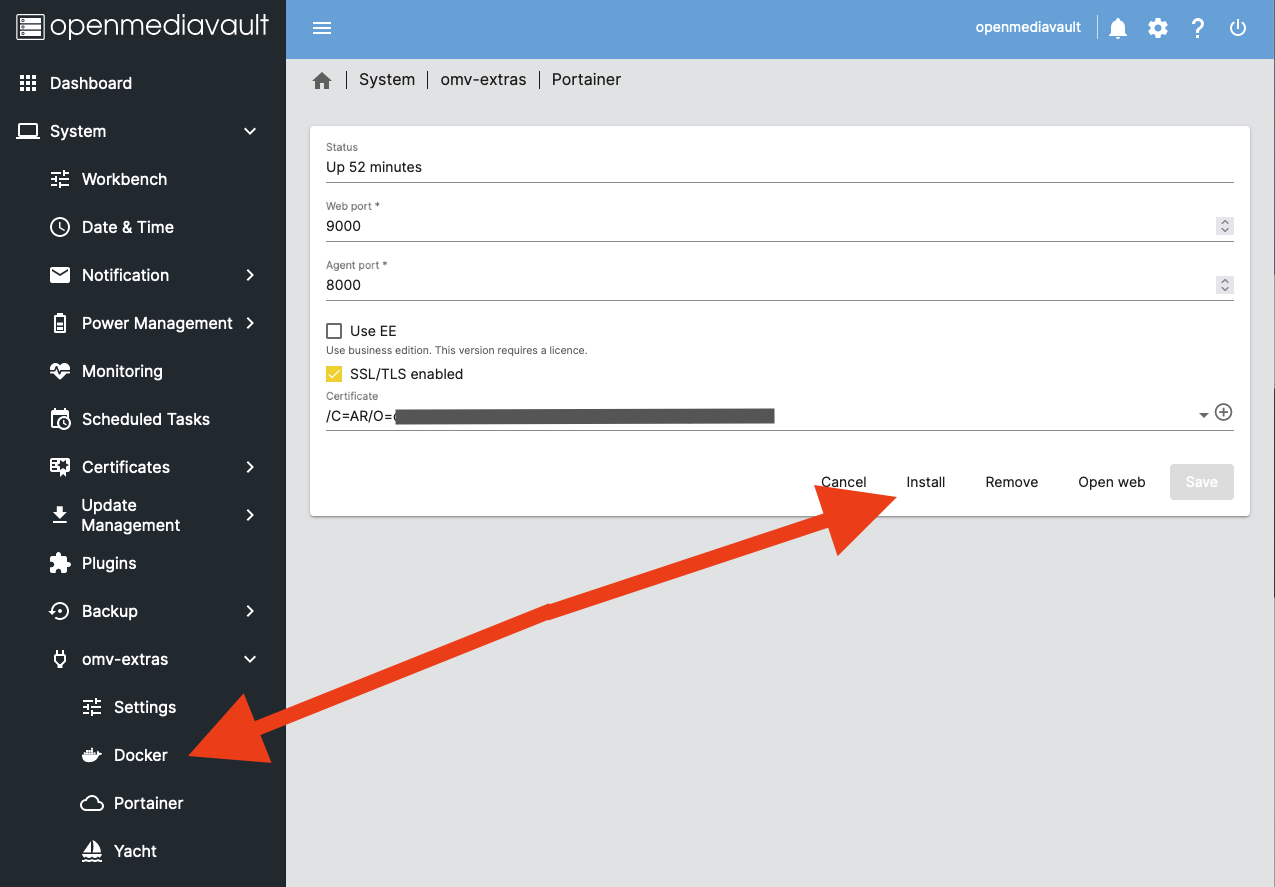 openmediavault und Docker