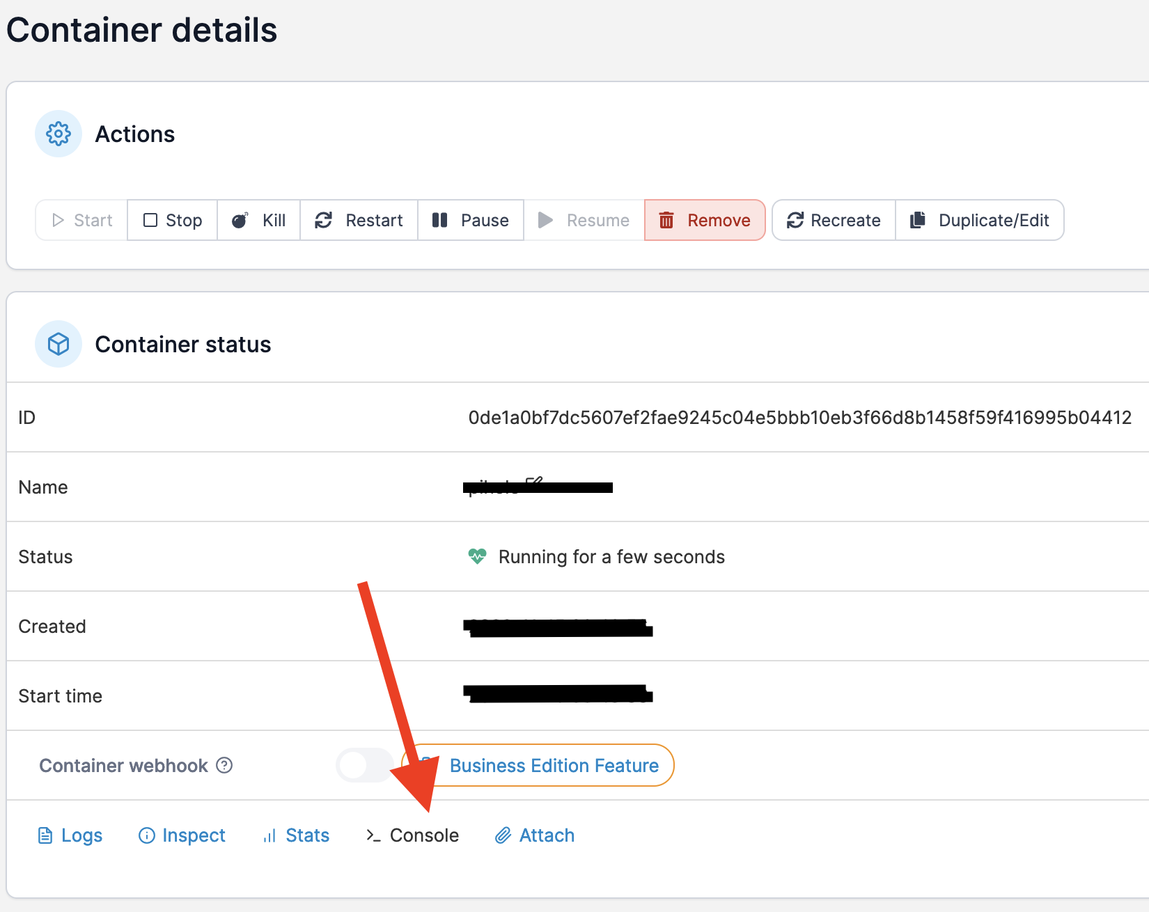 Portainer - Docker Bash