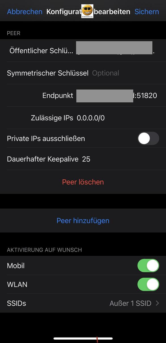OpenWrt - WireGuard Peer Configuration