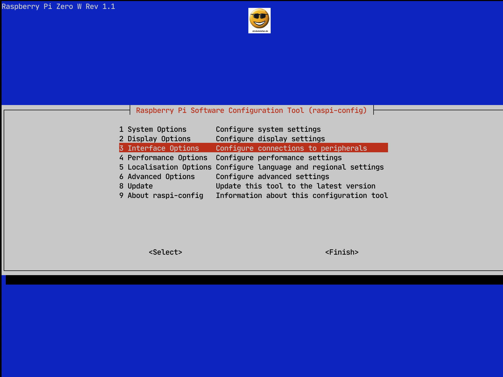 raspi-config - Interface Options - Legacy Camera