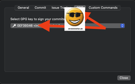 GPG-Schlüssel für Commits verwenden