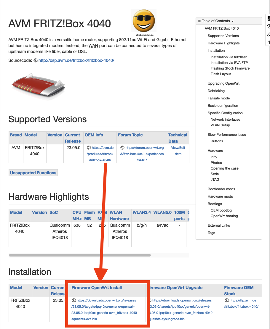 OpenWrt Image für FRITZ!Box 4040