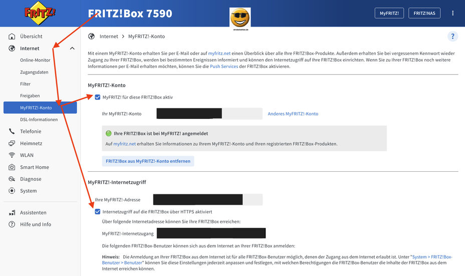 MyFRITZ!-Konto aktivieren