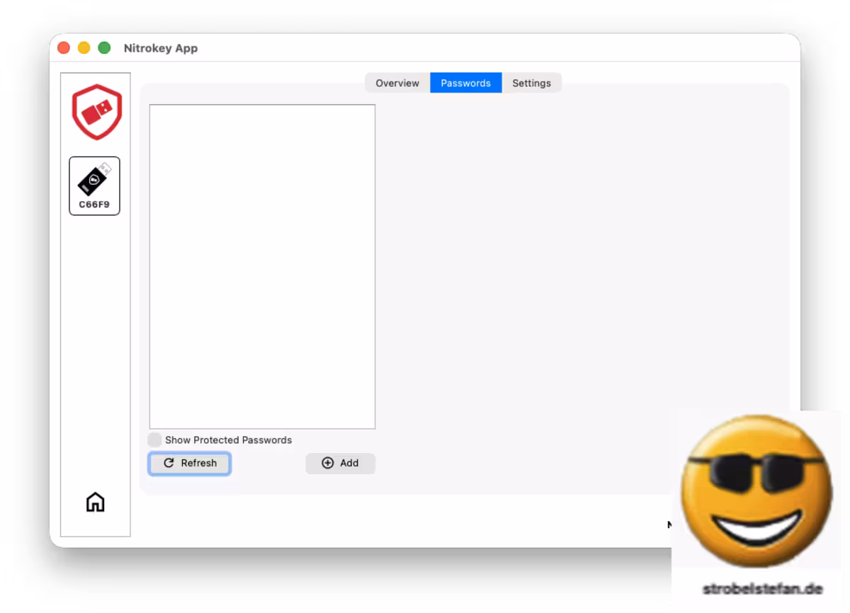 Nitrokey App 2 - Passwortmanager