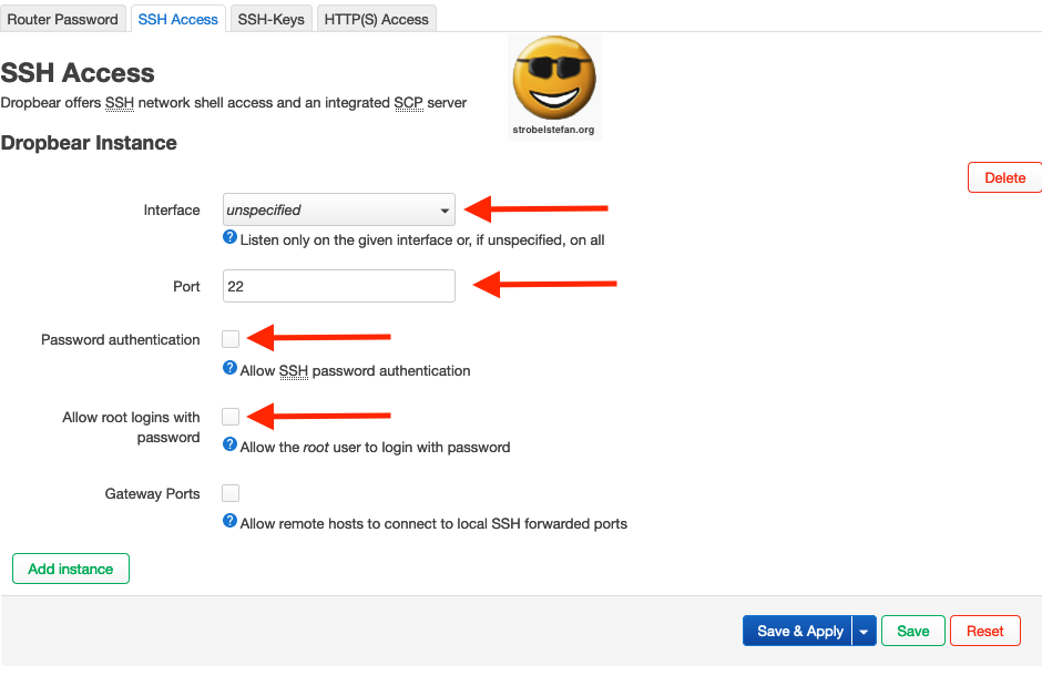 Secure LuCi Access Via SSH